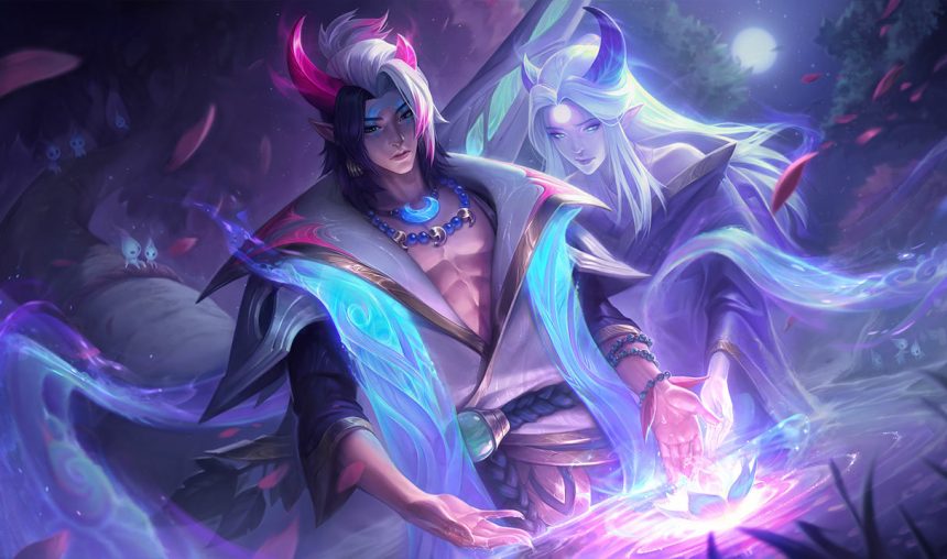 Aphelios Splash Art Spirit Blossom