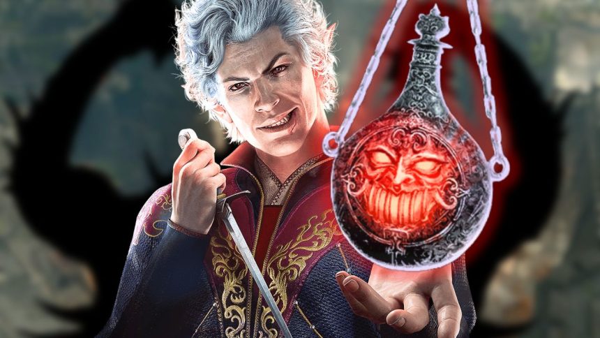 Astarion mit Betrachter Flasche