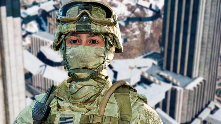 Battlefield 6 Soldat mit Portal Modus im Hintergrund