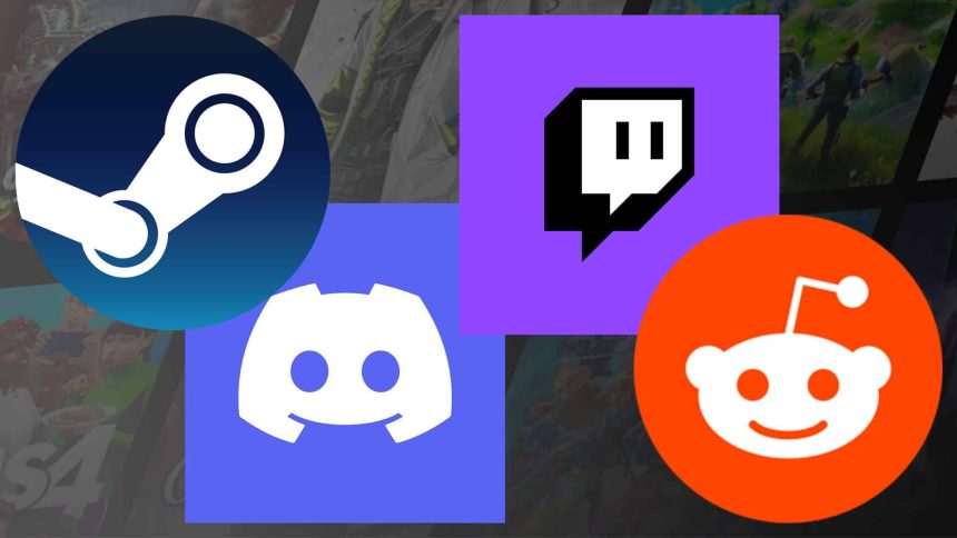 Discord Twitch Reddit und Steam