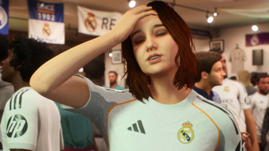 EA FC 26 Real Madrid Fan Hand am Kopf