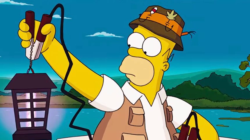 Fox Simpsons Film Homer mit Hut und Lampe