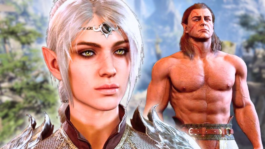 Shadowheart und Shirtless Halsin