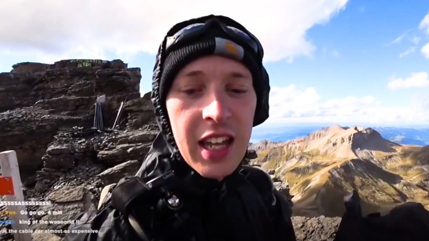 Streamer an der Bergspitze