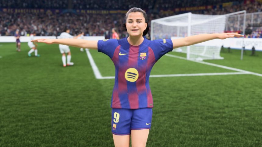 Titel EA FC 26 Guenstige Meta Karte Claudia Pina beim Jubeln