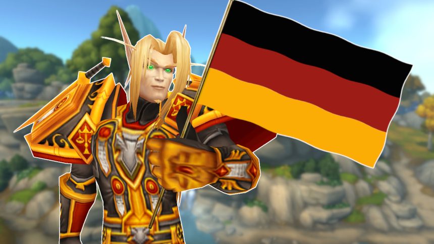 WoW Blood Elf Holding German Flag Housing titel title 1280x720 1