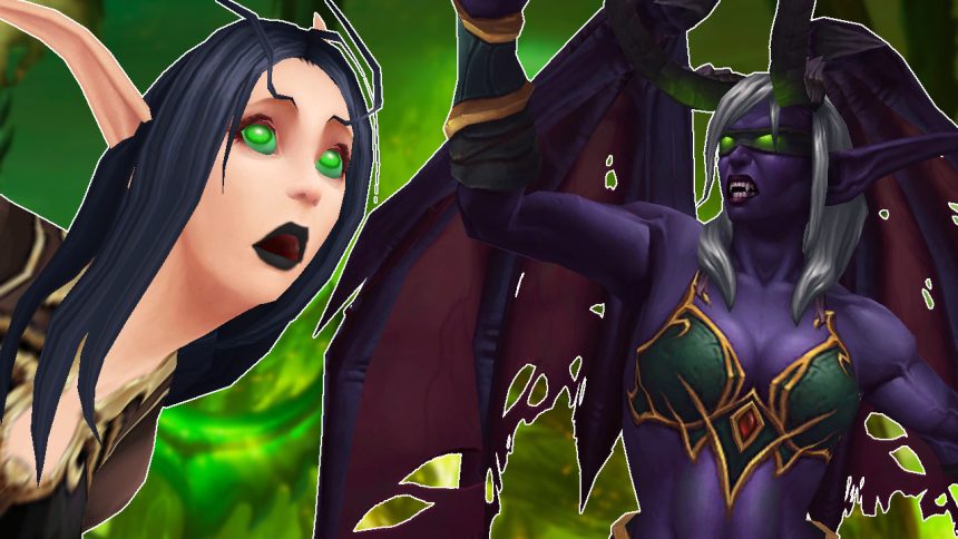 WoW Blood elf black lips shocked Demon Hunter Metamorphosis titel title 1280x720 1