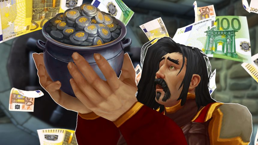 WoW Hearthsteel man holding euro cash titel title 1280x720 1