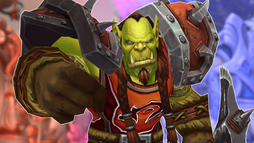 WoW Orc pointing red to blue titel title 1280x720 1