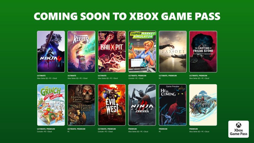 Xbox Game Pass Oktober 2025 Welle 1
