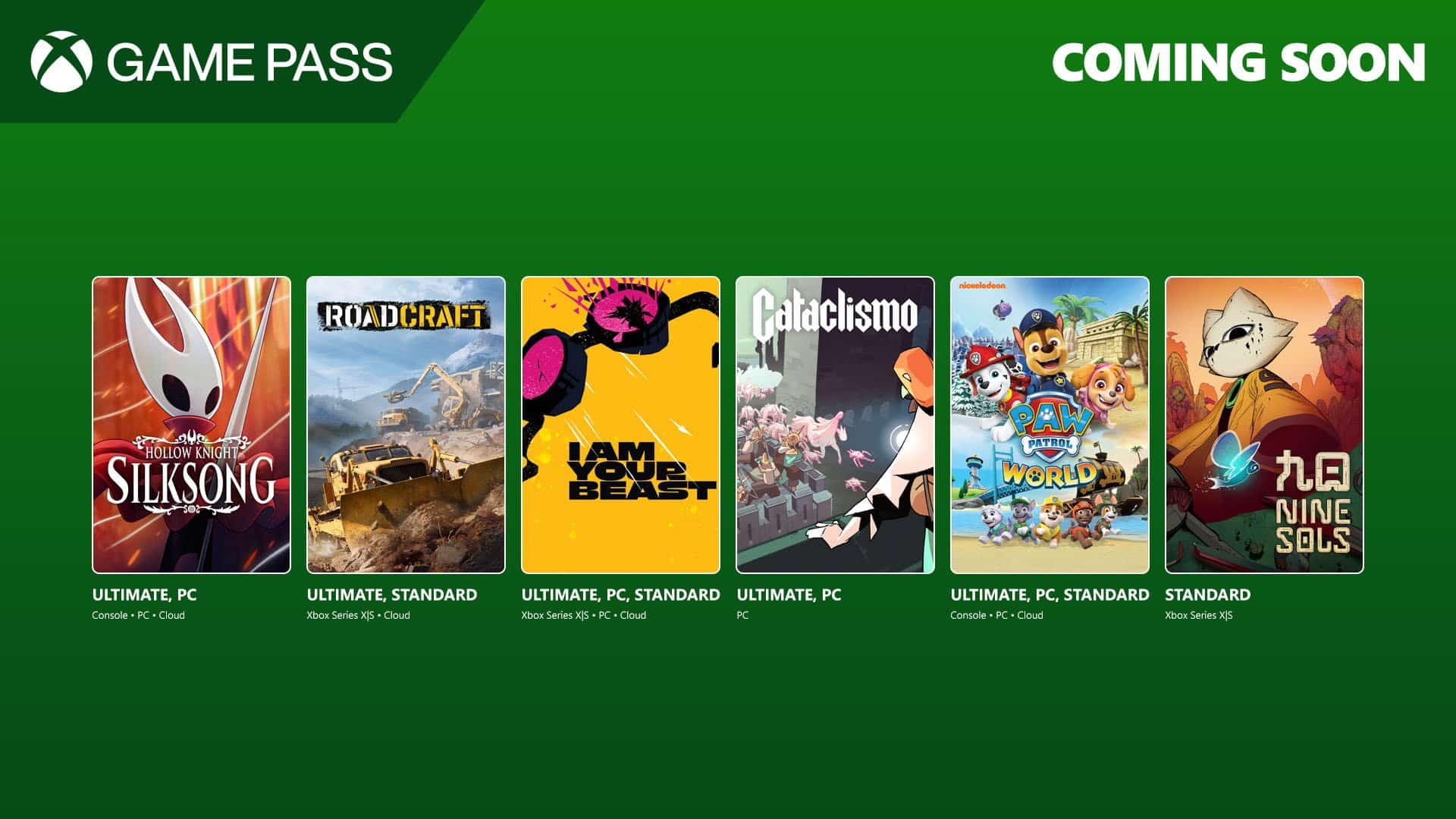 Xbox Game Pass September Welle 1
