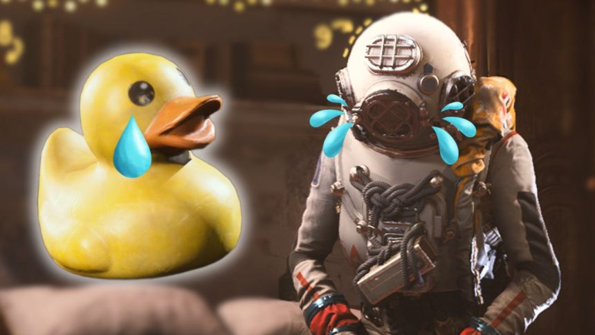 trauriger Raider und Gummient